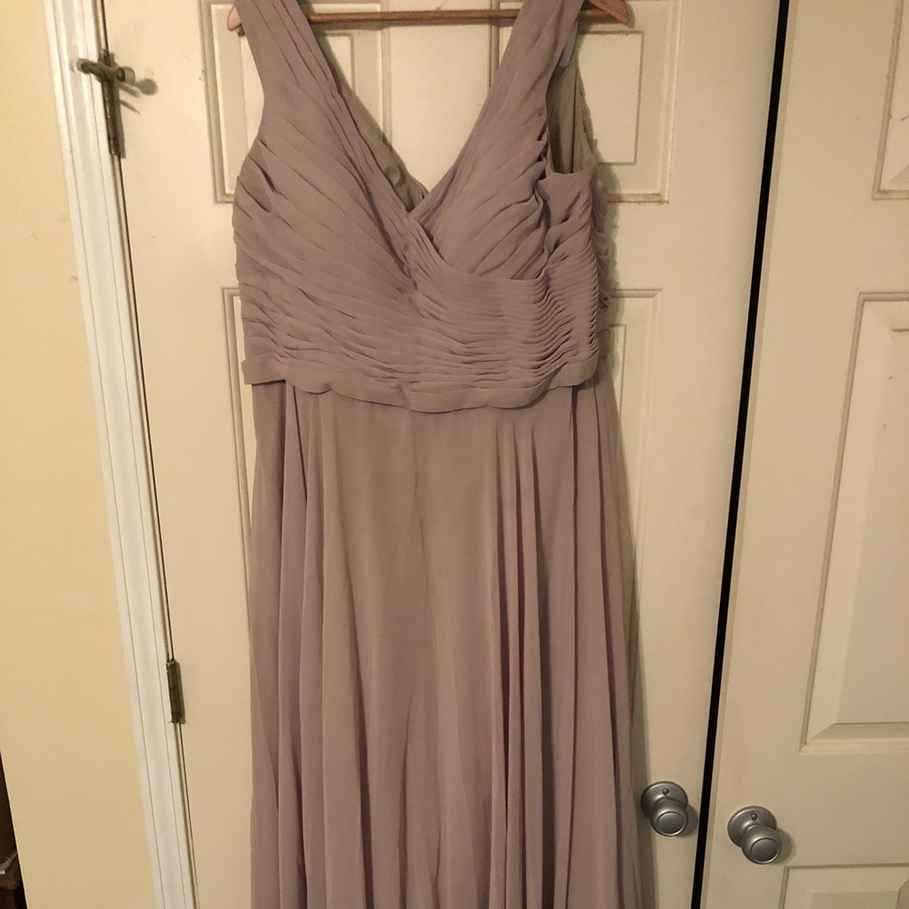 Tan/nude David’s bridal bridesmaid dress - Picture 2 of 6